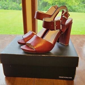 Kenneth Cole Red Heels Block Style